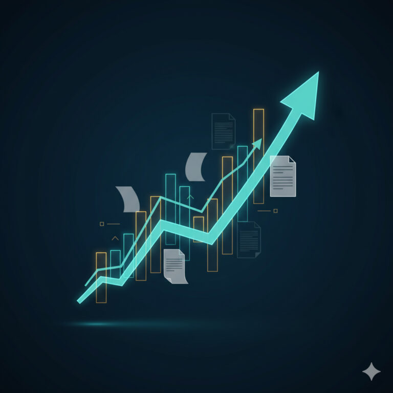 Grafički prikaz poslovnog rasta uz Aning Usluge - knjigovodstvo i porezno savjetovanje u Zagrebu.