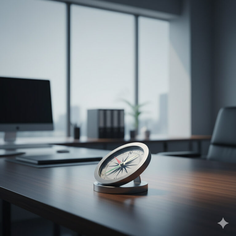 Kompas kao simbol poreznog i poslovnog savjetovanja u Aning Usluge, Zagreb.